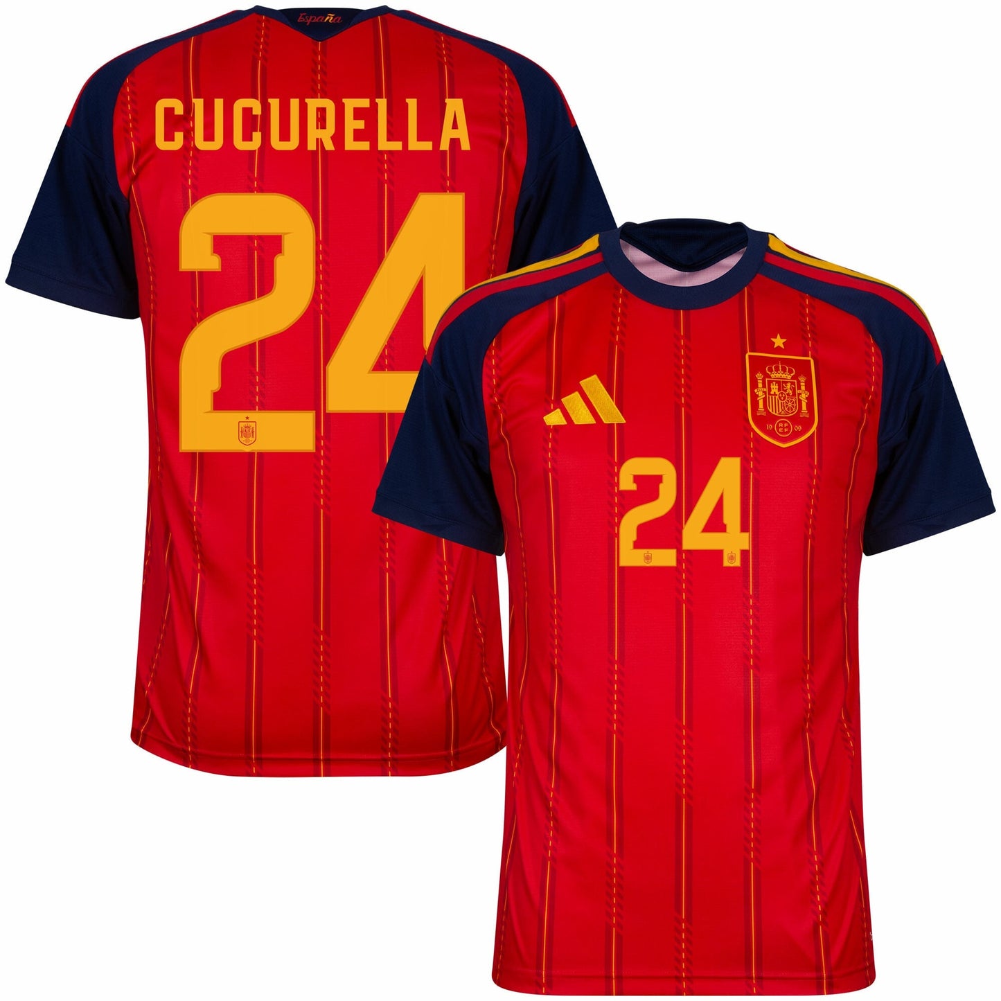 Spain Home Cucurella 24 Fan Jersey 2026-2027 World Cup Go Jersey