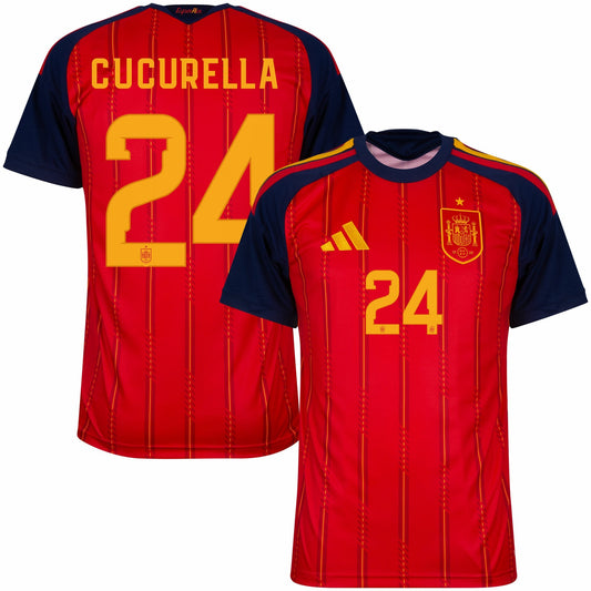 Spain Home Cucurella 24 Fan Jersey 2026-2027 World Cup Go Jersey