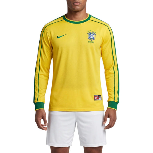 Jersey Brazil Retro 1998 Longsleeve Fan Go Jersey