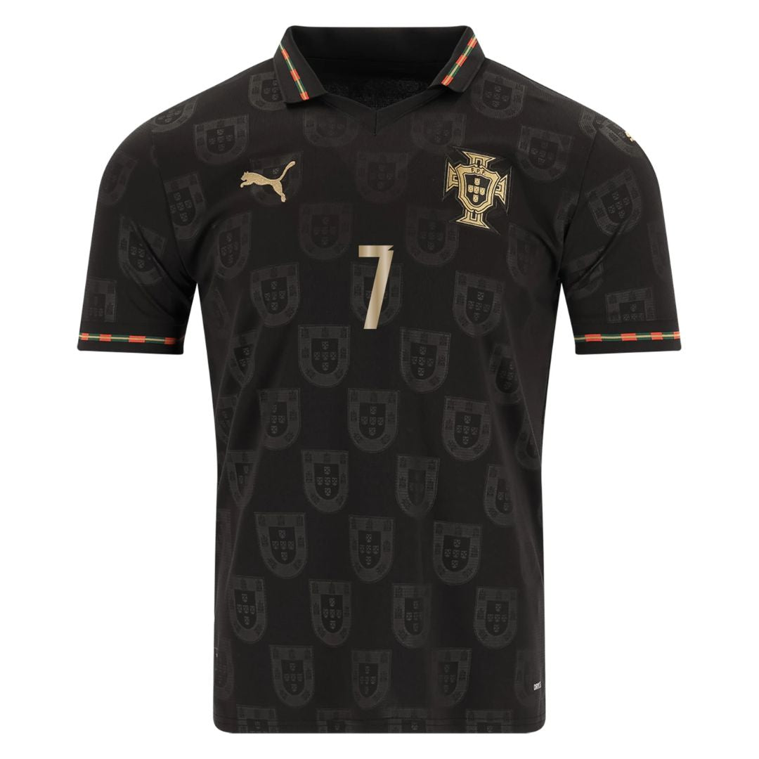 Portugal World Cup Fan Jersey Black Panther 2026 #13 Eusebio and #7 Ronaldo Go Jersey