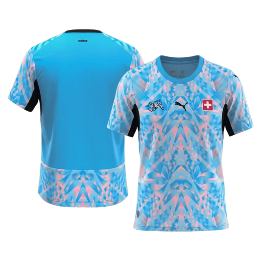 Switzerland Goalkeeper Soccer Jersey World Cup 2026 Blue - Fan Version