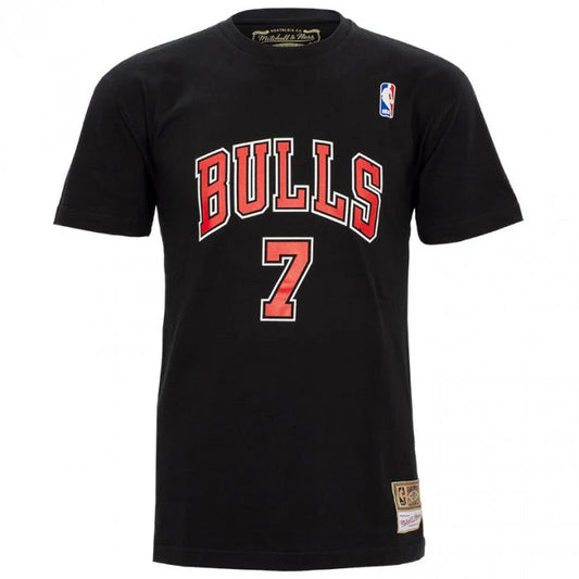 Chicago Bulls Toni Kukoč #7 – Black Hardwood Classics T-Shirt GoJersey