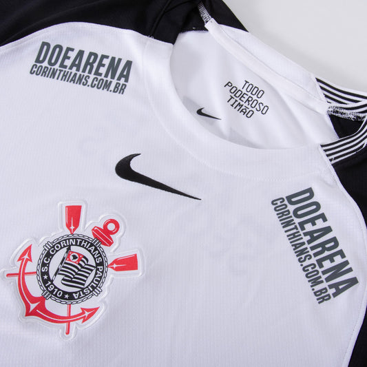 Corinthians Home Fan Jersey Yuri Alberto 9 Shirt incl. Sponsor Set 2025-2026 Go Jersey