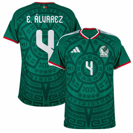 Mexico Player Version Home E. Álvarez 4 Shirt 2026-2027 GoJersey