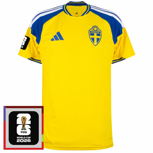 Sweden Home Fan Jersey 2026-2027 World Cup 2026 Patch Go Jersey