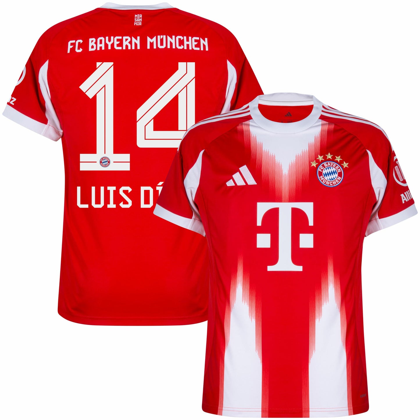 Bayern Munich Home Luis Díaz 14 Fan Jersey Shirt 2025-2026 GoJersey