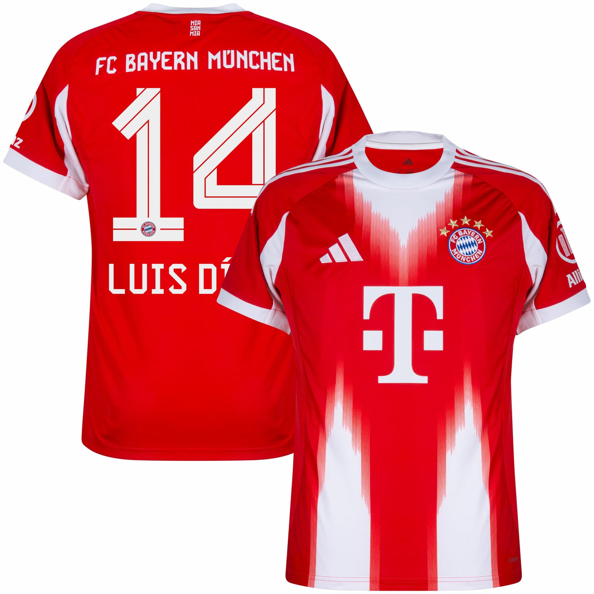 Bayern Munich Home Luis Díaz 14 Fan Jersey Shirt 2025-2026 GoJersey