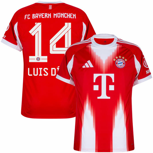 Bayern Munich Home Luis Díaz 14 Fan Jersey Shirt 2025-2026 GoJersey