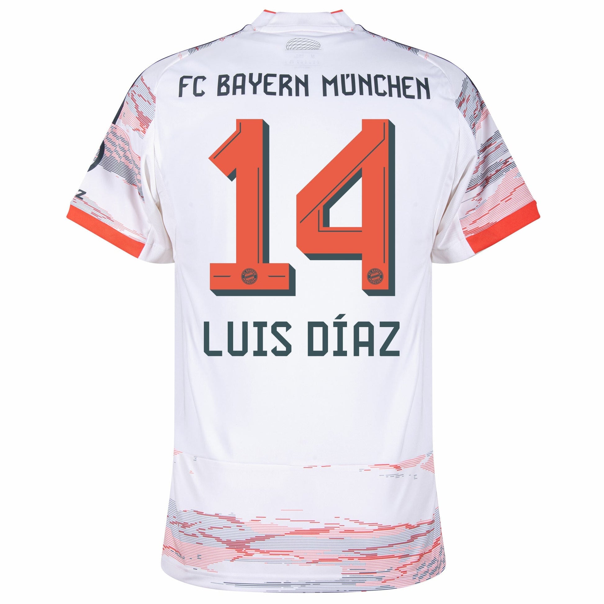 Bayern Munich Away Luis Díaz 14 Fan Jersey Shirt 2025-2026 GoJersey