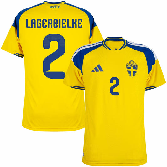 Sweden Home Lagerbielke 2 Fan Jersey 2026-2027 GoJersey