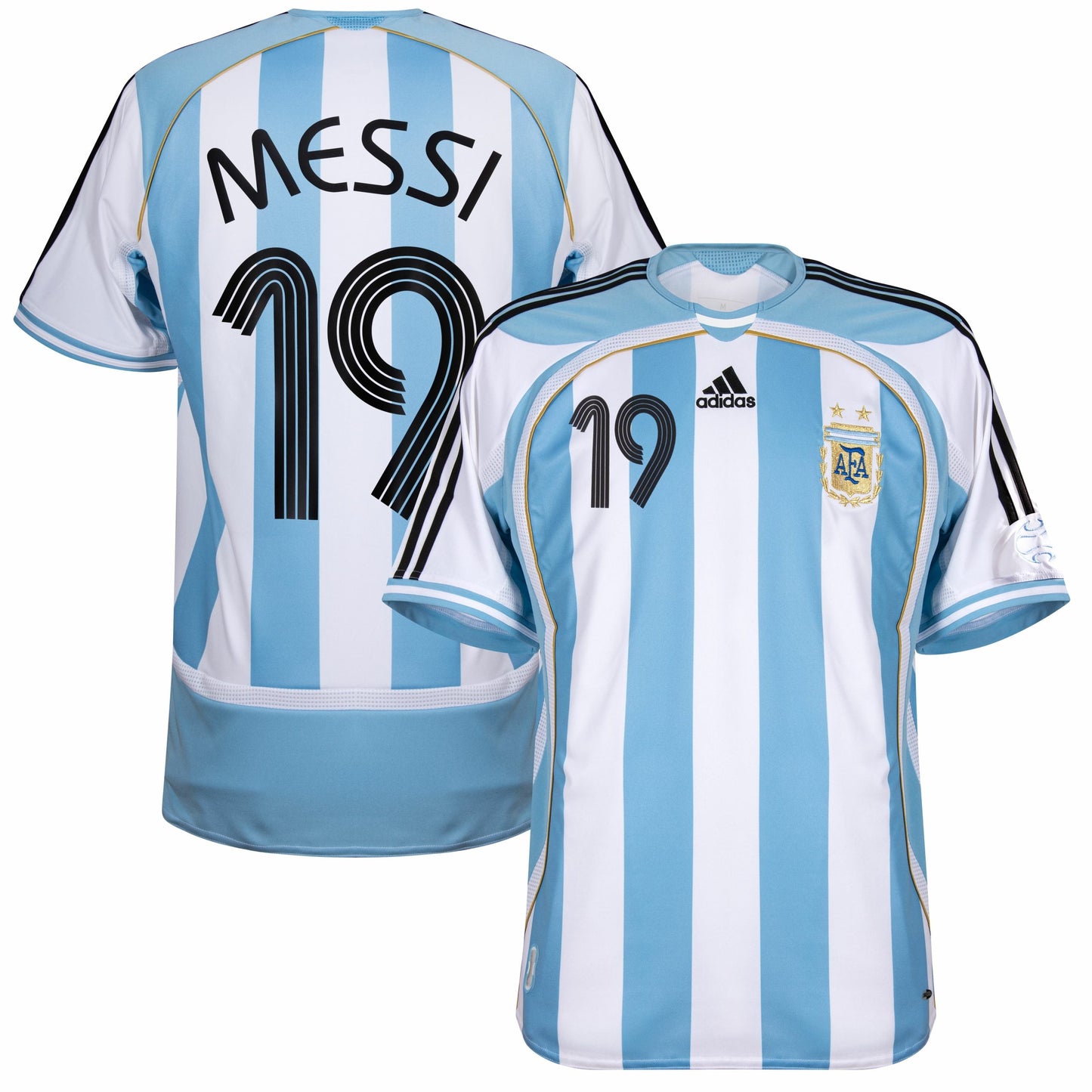 Argentina Home Messi 19 Shirt 2006 (Reissue) Go Jersey