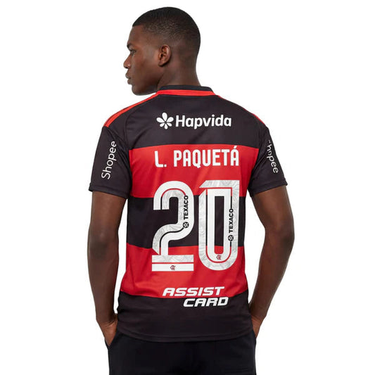 Flamengo Home Lucas Paqueta 20 Fan Jersey 2026/27 All Sponsors Go Jersey