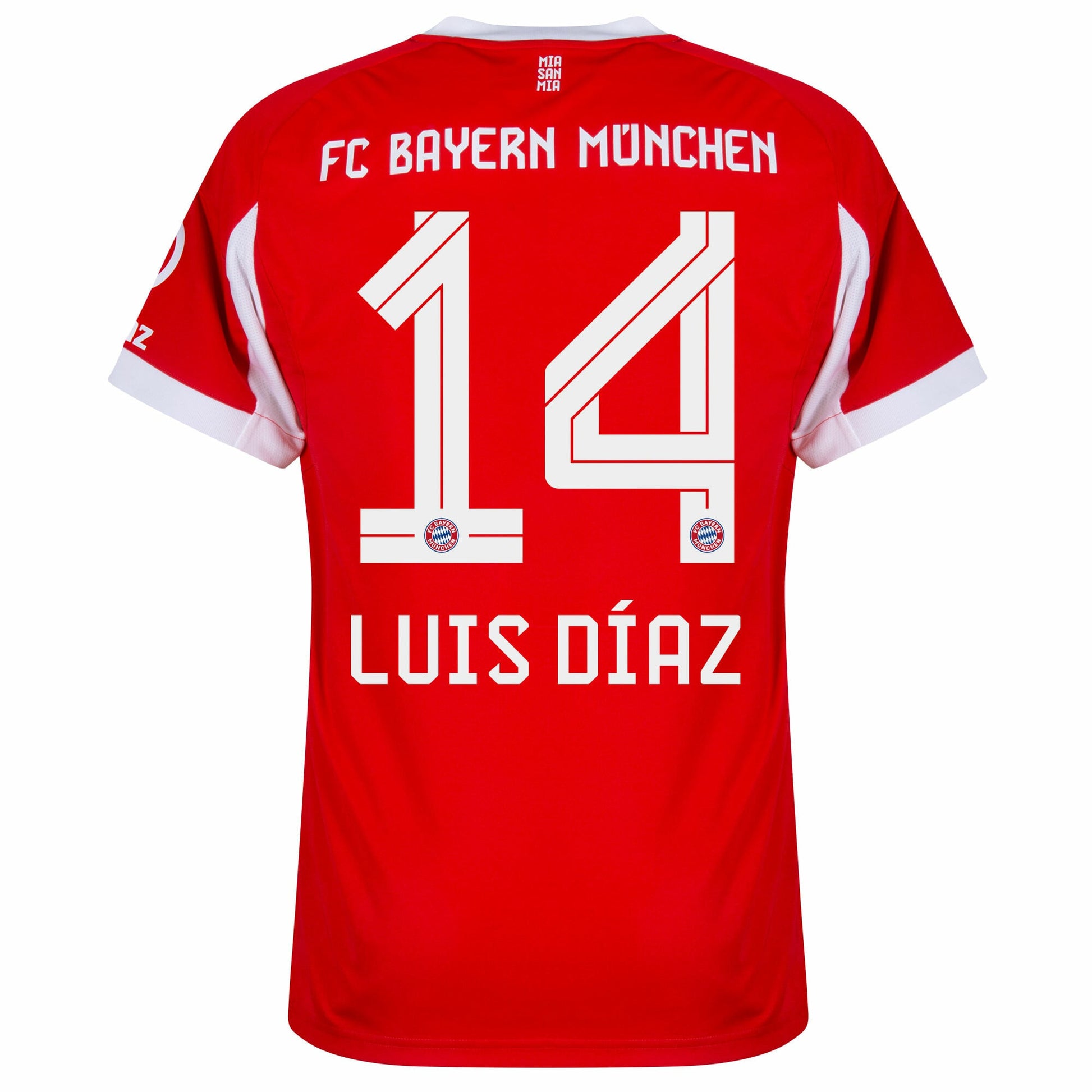 Bayern Munich Home Luis Díaz 14 Fan Jersey Shirt 2025-2026 GoJersey