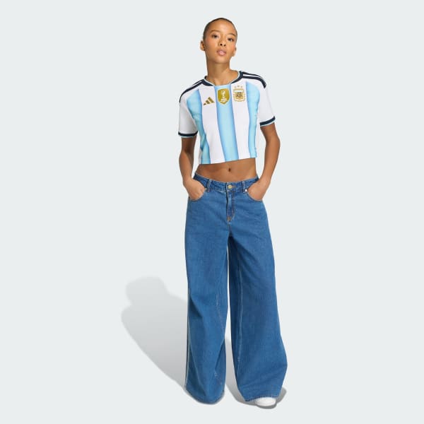 Argentina Home Cropped Jersey Women’s Home World Cup 2026 Go Jersey