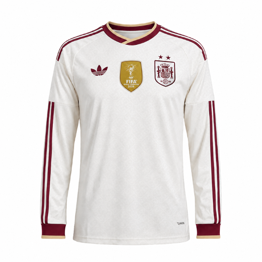 Spain Away L/S Fan Jersey 2026 World Cup Patch Go Jersey