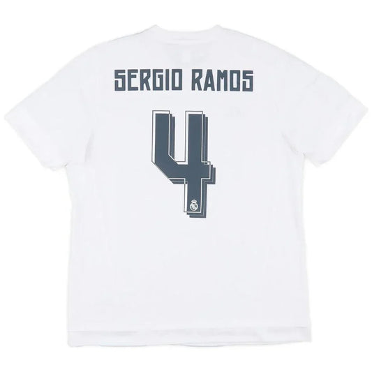 Sergio Ramos #4 Real Madrid Home Retro Jersey 2015/16 Go Jersey