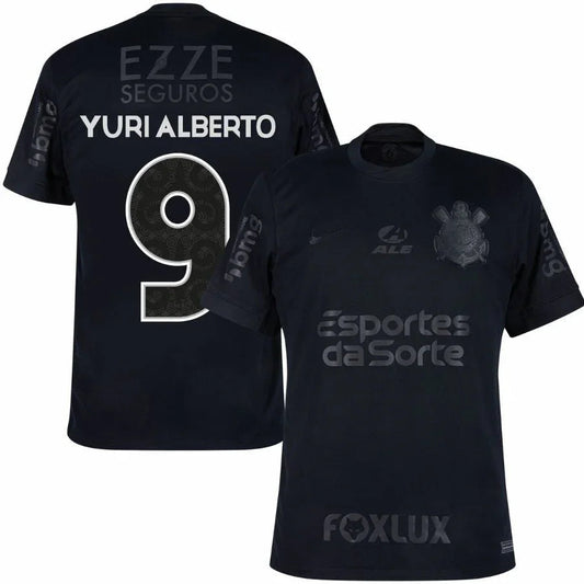 Corinthians Yuri Alberto 9 Away Fan Jersey 2024/25 Full Sponsor GoJersey