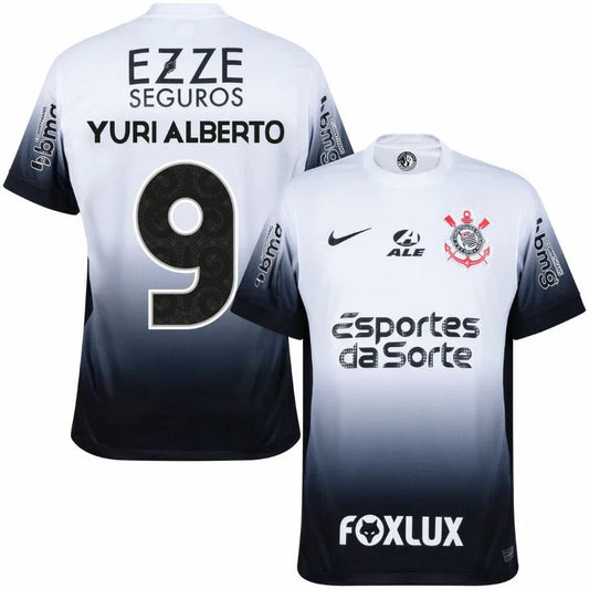 Corinthians Yuri Alberto 9 Home Fan Jersey 2024/25 Full Sponsor GoJersey