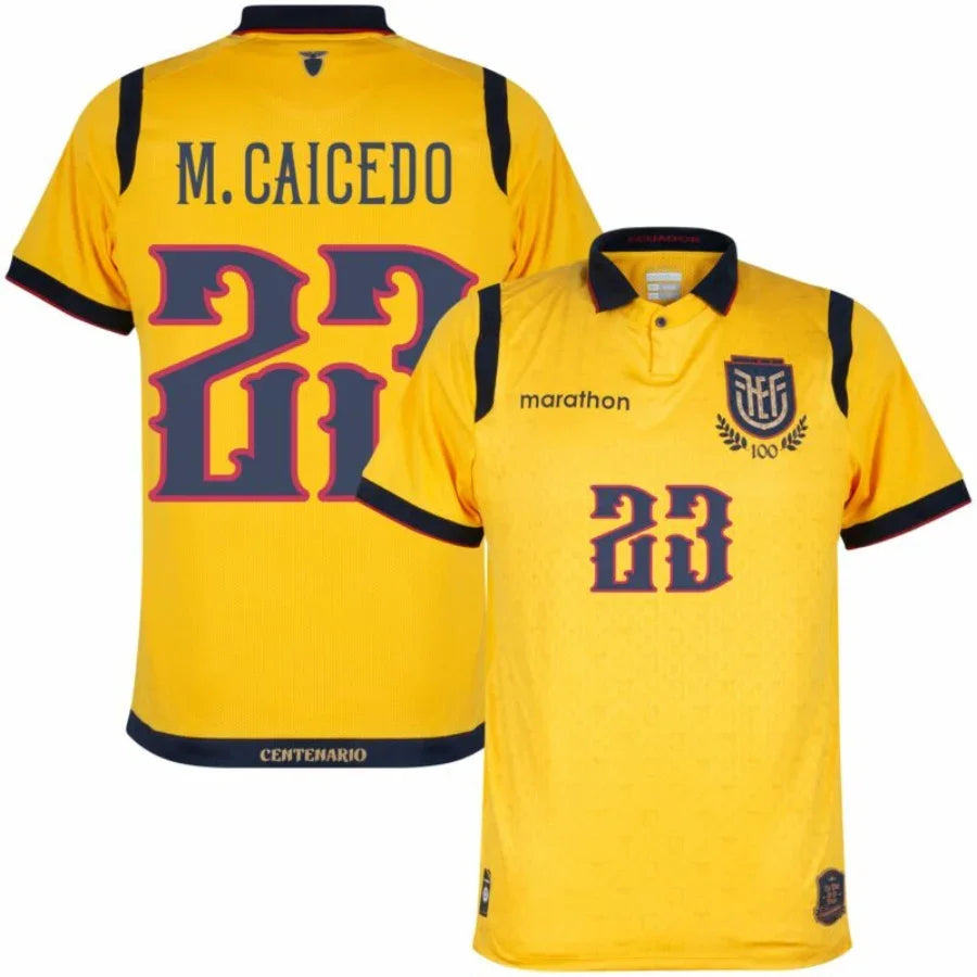 Ecuador M. Caicedo 23 Home Fan Jersey 2024/25 Go Jersey