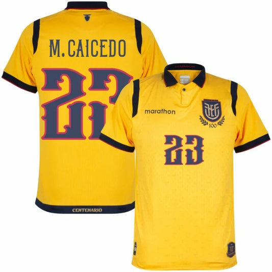Ecuador M. Caicedo 23 Home Fan Jersey 2024/25 Go Jersey