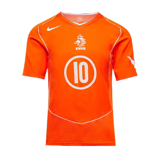 Netherlands 2004 Retro Re-Issue Shirt With Van Nistelrooy 10 Go Jersey