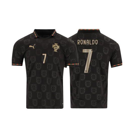 Portugal World Cup Fan Jersey Black Panther 2026 #7 Ronaldo Go Jersey