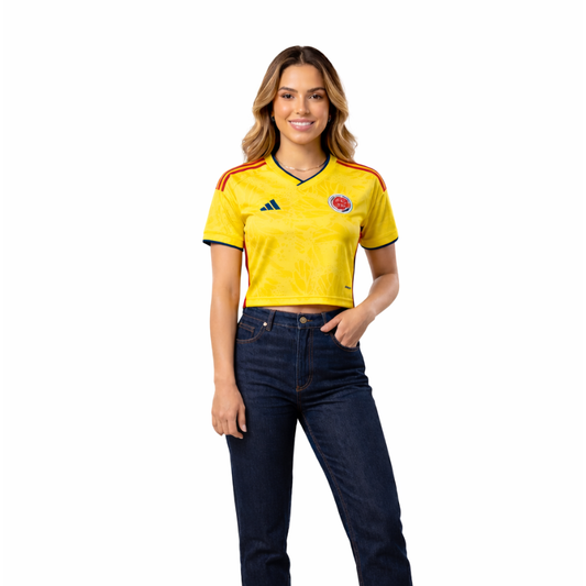 Colombia Home Cropped Jersey Women’s World Cup 2026 Go Jersey