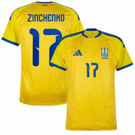 Ukraine Home Zinchenko 17 Fan Jersey Shirt 2026-2027 Go Jersey