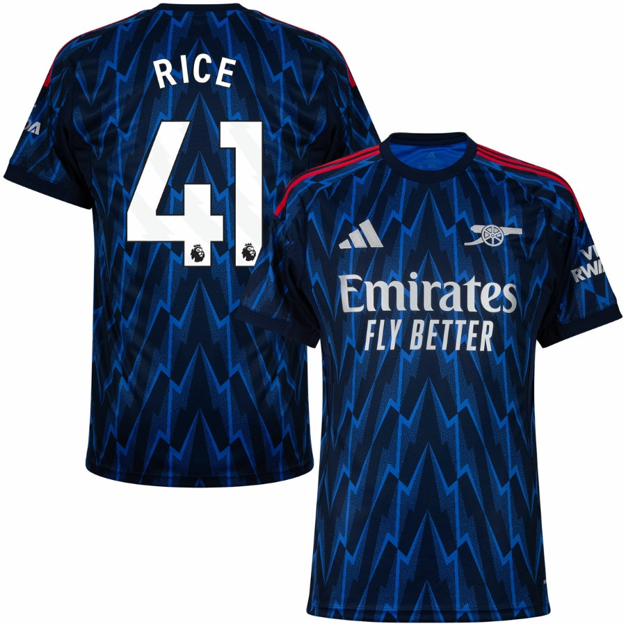Arsenal Away Rice 41 Player Version Jersey Shirt 2025-2026 GoJersey