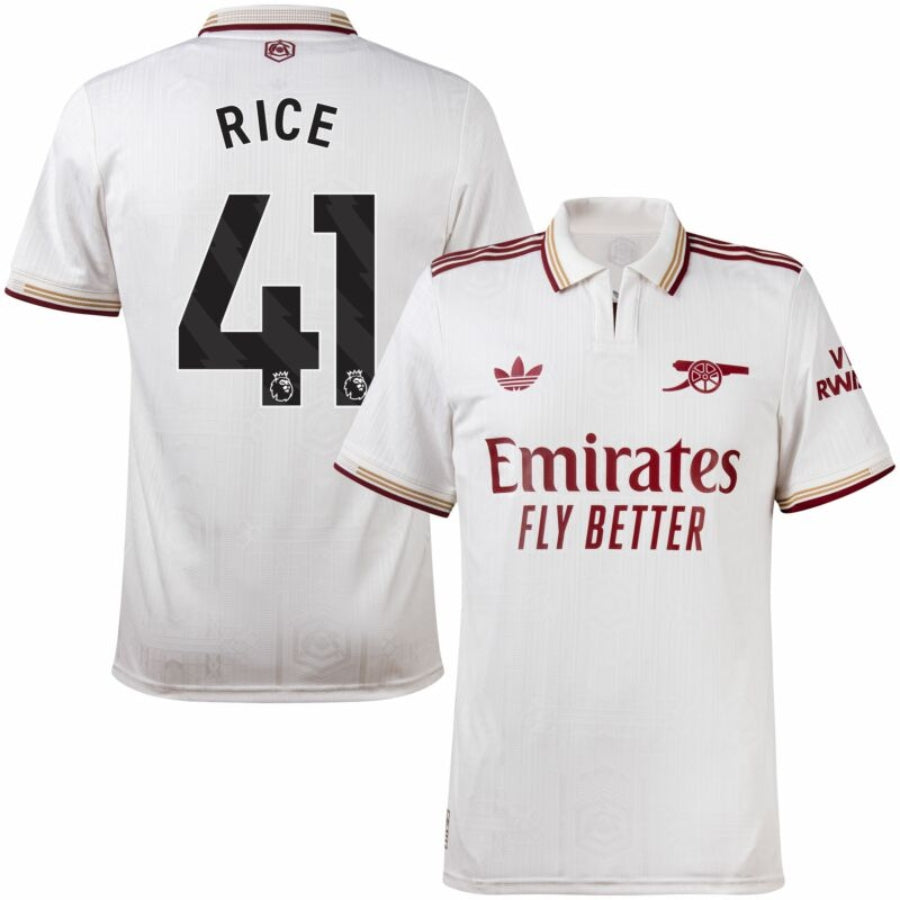 Arsenal Third Rice 41 Player Version Jersey Shirt 2025-2026 GoJersey