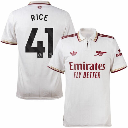 Arsenal Third Rice 41 Player Version Jersey Shirt 2025-2026 GoJersey