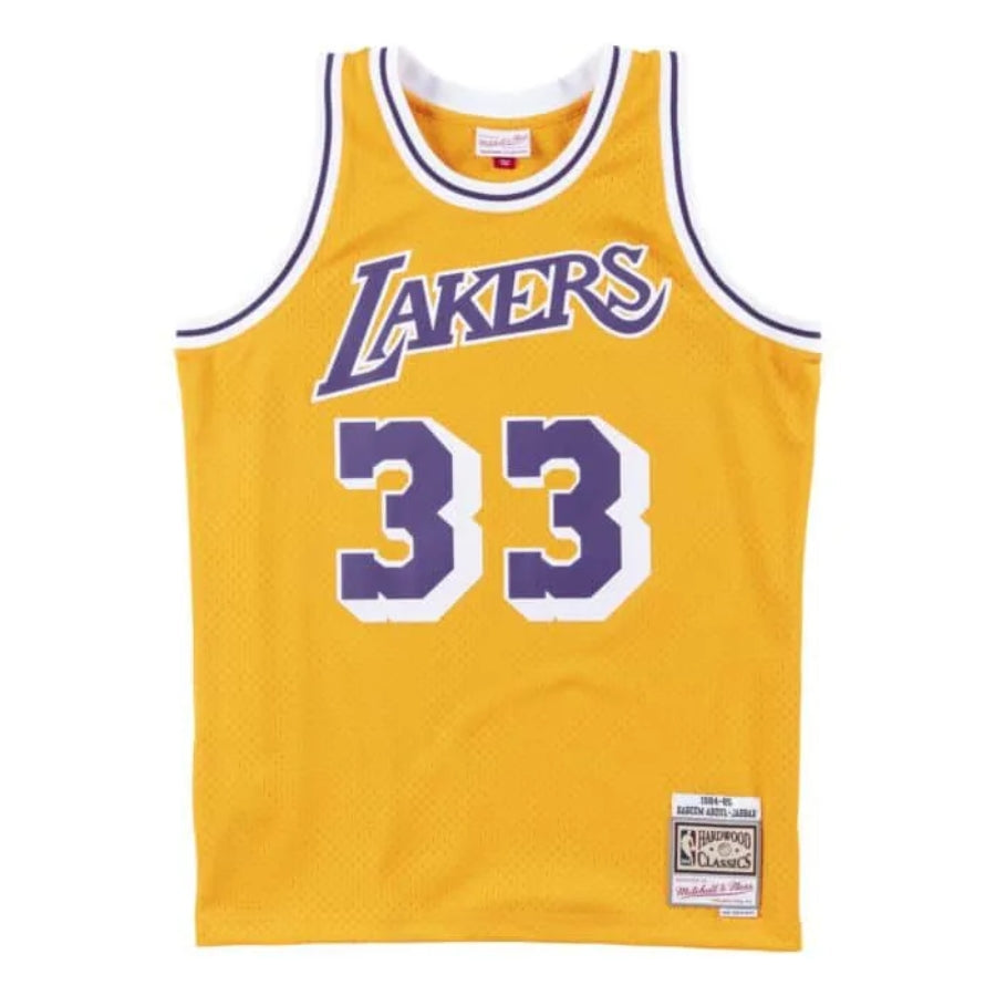 Regata NBA Los Angeles Lakers 1984/85 Mitchell & Ness Hardwood Classics Swingman Abdul-Jabbar Go Jersey