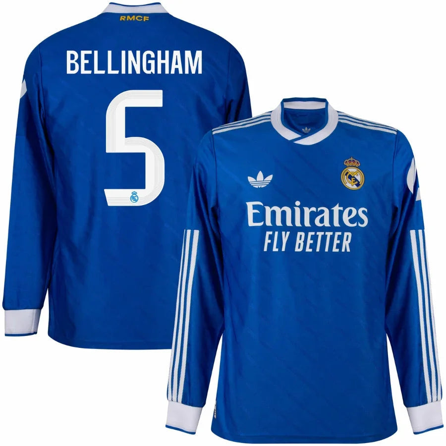 Real Madrid Third Bellingham 5 Fan Jersey Long Sleeve 2025/26 Go Jersey