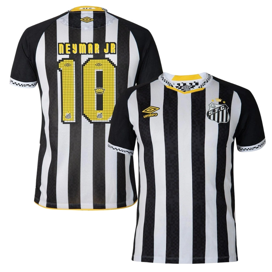Santos Away Neymar JR 10 Fan Jersey 2025/26 Official Printing Go Jersey