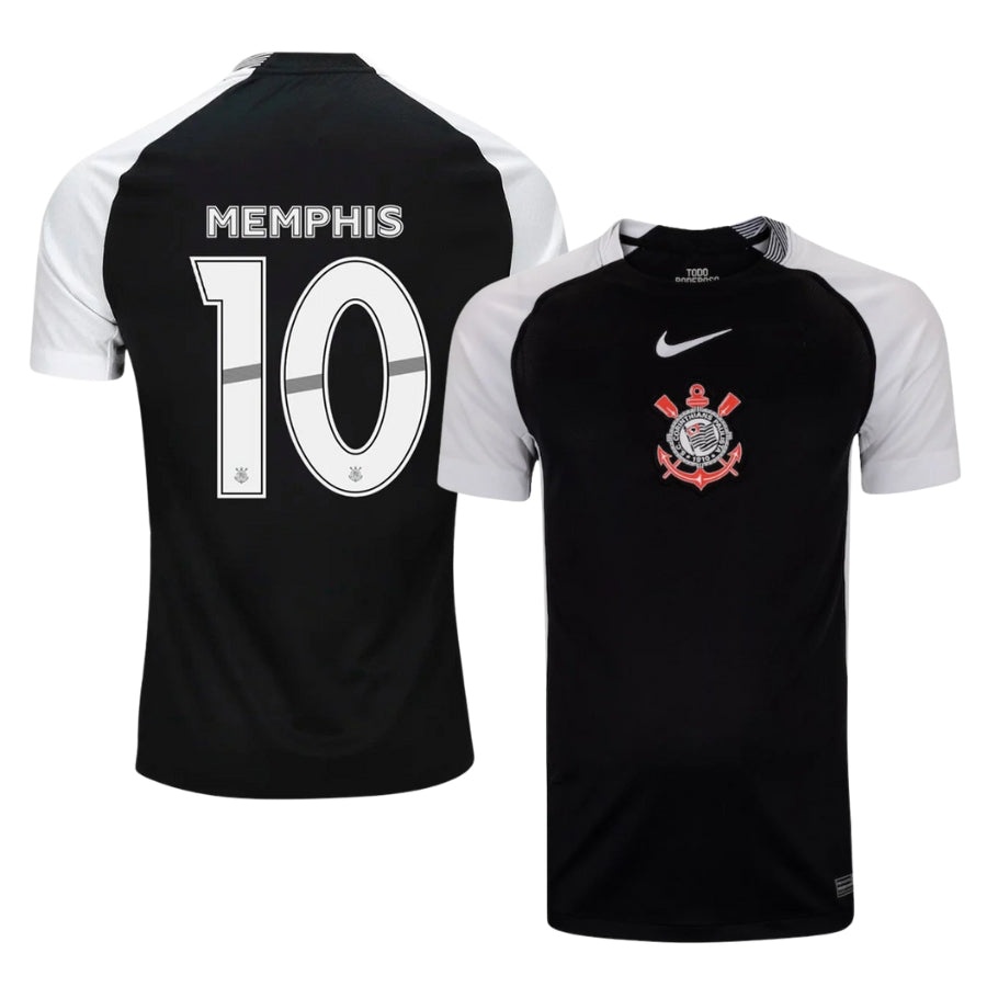 Corinthians Away Memphis 10 Fan Jersey 2025/26 Official Printing Go Jersey