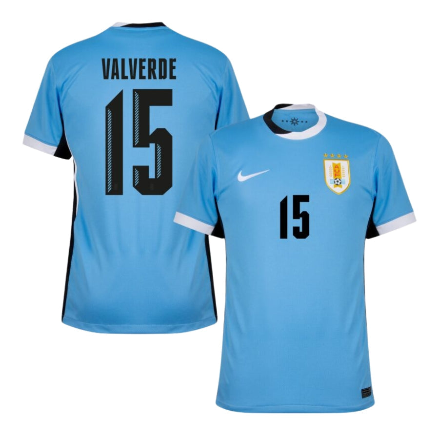 Uruguay Valverde 15 Home Fan Jersey 2025/26 Go Jersey