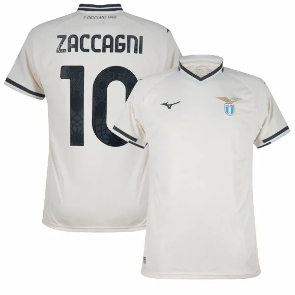 Lazio Away Zaccagni 10 Fan Jersey 2025/26 Official Printing Go Jersey