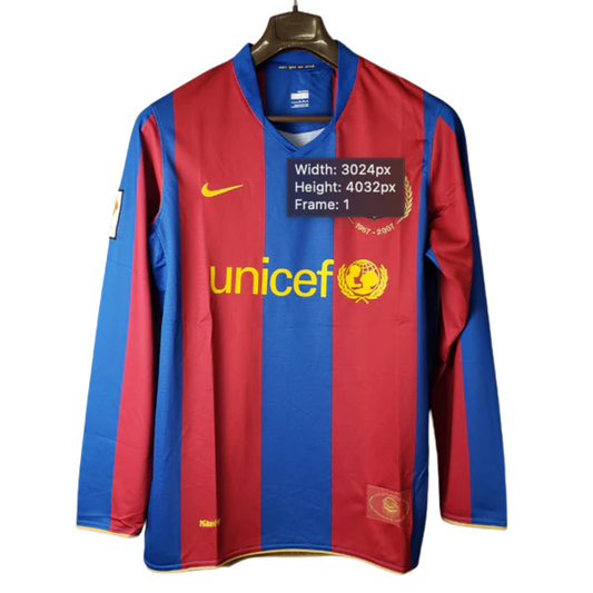 Jersey Longsleeve Barcelona 07/08 Grená Go Jersey