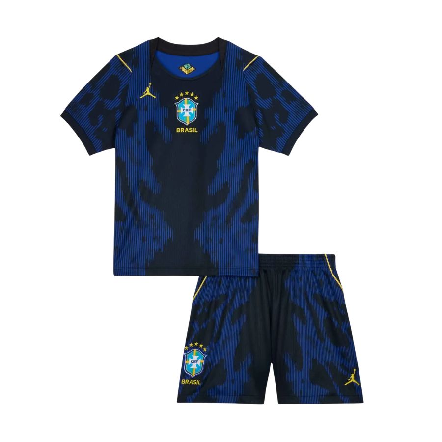 Kids kit Brazil Away Fan Jersey Shirt 2026 Go Jersey