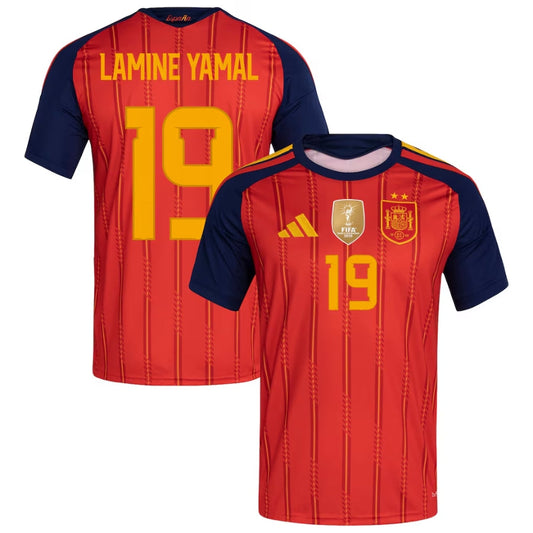 Spain Home Lamine Yamal 19 Fan Jersey Shirt 2026 World Cup Go Jersey