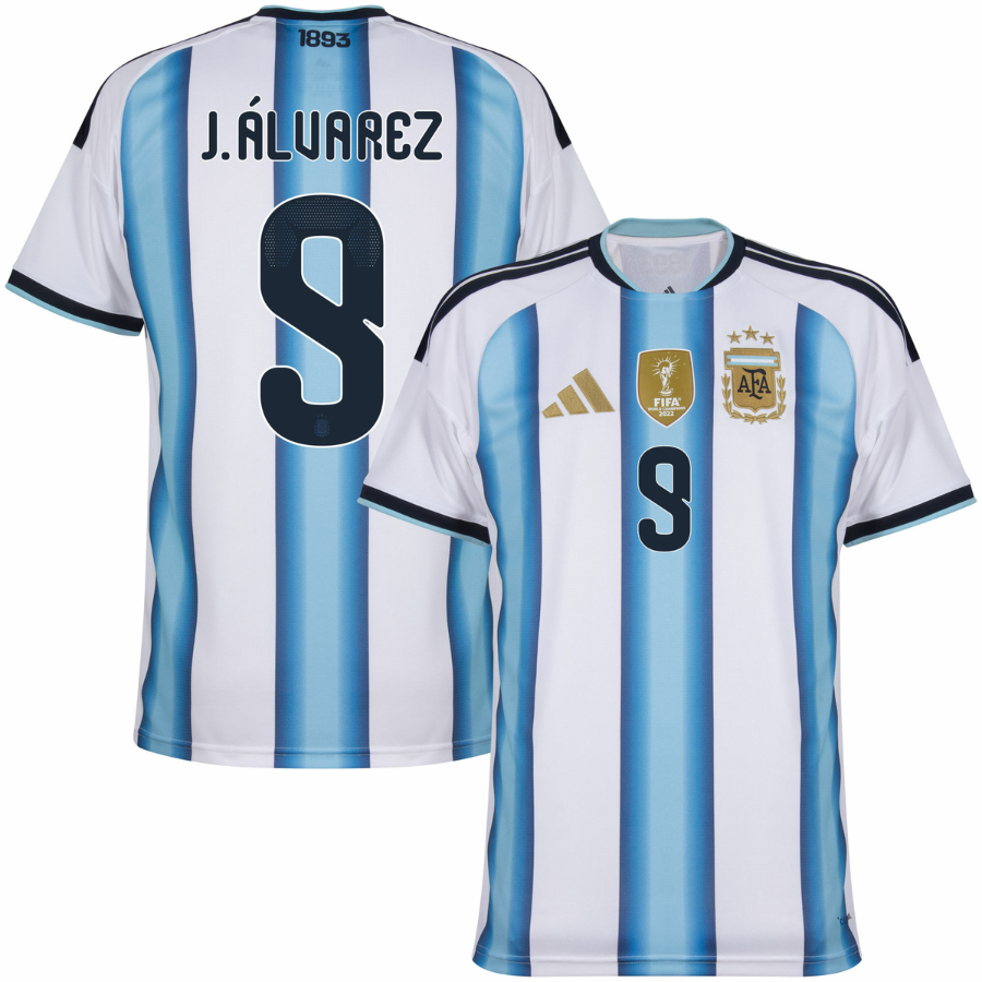 Argentina J. Álvarez 9 Home Player World Cup 2026 Go Jersey