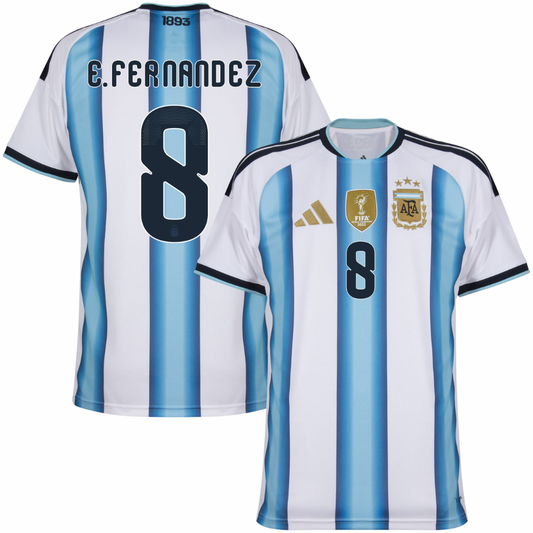 Argentina E. Fernandes 8 Home Player World Cup 2026 Go Jersey