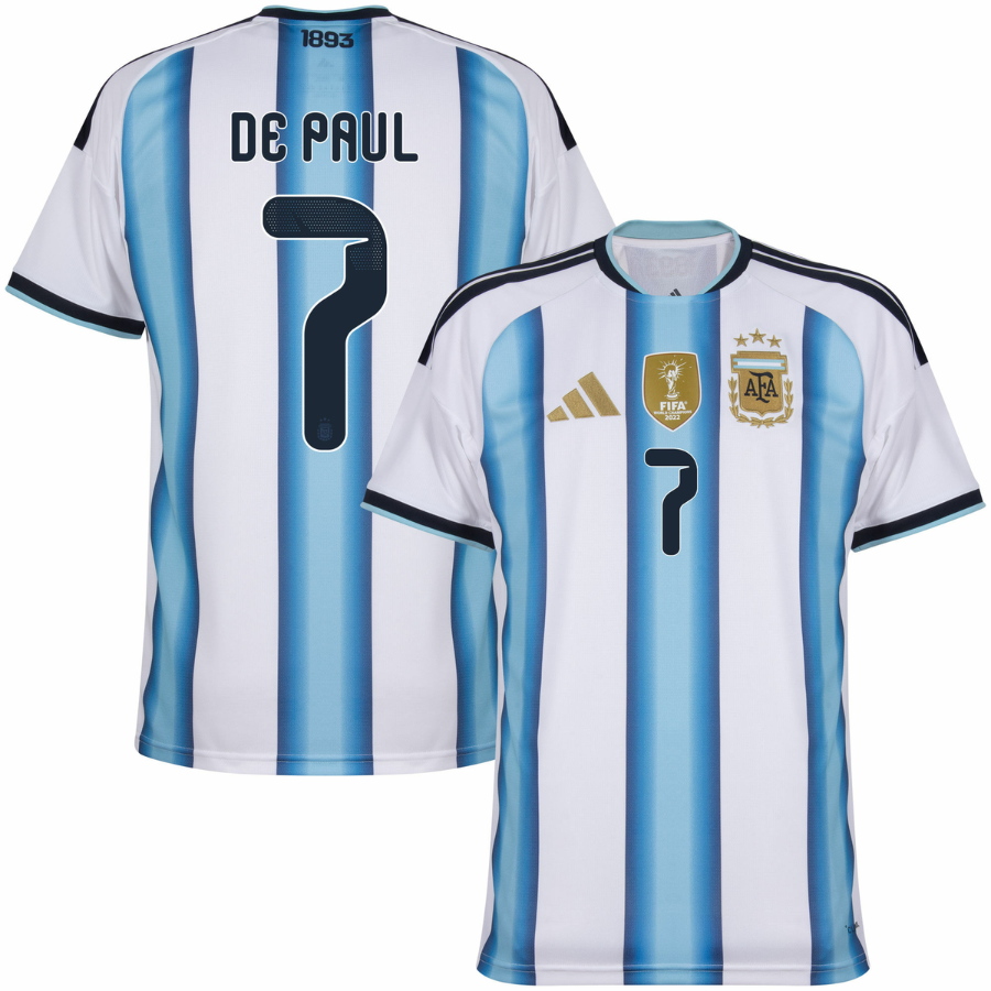 Argentina De paul 7 Home Player World Cup 2026 Go Jersey