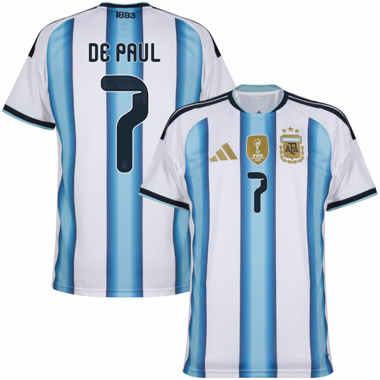 Argentina De paul 7 Home Player World Cup 2026 Go Jersey