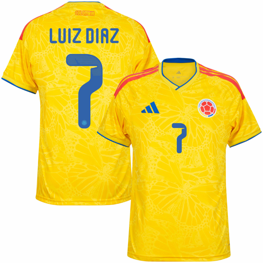 Colombia Luiz Diaz 7 Home 2026 Player World Cup Go Jersey