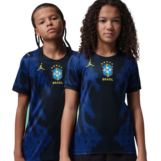 Kids kit Brazil Away Fan Jersey Shirt 2026 Go Jersey