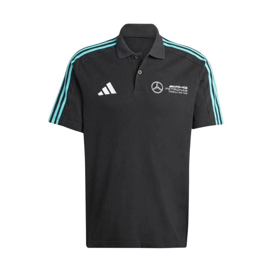 Mercedes-AMG Petronas F1 Team Adidas Casual Wear Polo – Black Formula 1 F1 Formula One Go Jersey
