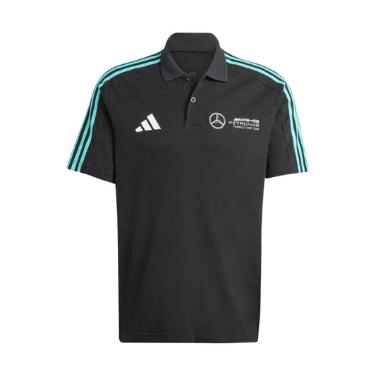 Mercedes-AMG Petronas F1 Team Adidas Casual Wear Polo – Black Formula 1 F1 Formula One Go Jersey