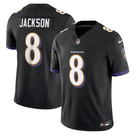 NFL Baltimore Ravens Black Lamar Jackson 8 Limited Go Jersey