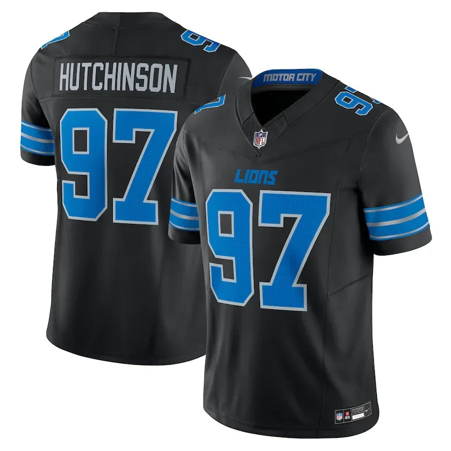 NFL Detroit Lions II Black Aidan Hutchinson 97 Alternate Vapor Go Jersey